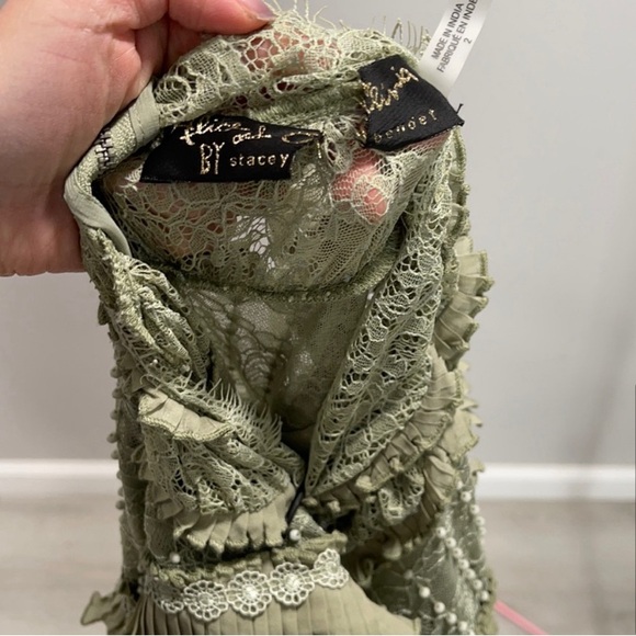 Alice + Olivia “Albertine” Lace Embroidered Maxi Dress | Pale Green | NWT - Picture 8 of 14